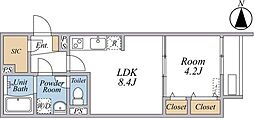 シエール小竹向原 1LDKの間取図画像