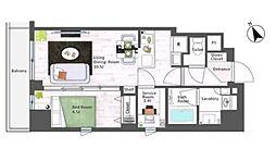 AIFLAT代々木上原 1SLDKの間取図画像