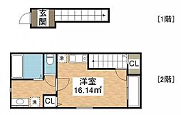 リック城南 ワンルームの間取図画像