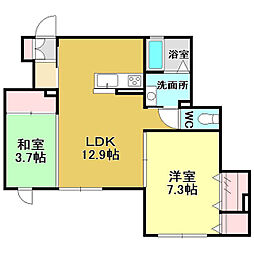 シャーメゾンモア 1LDKの間取図画像