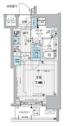 メインステージ三田アーバンスクエア 1Kの間取図画像