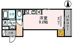 阪急伊丹線 伊丹駅 徒歩3分の賃貸アパート 3階ワンルームの間取り