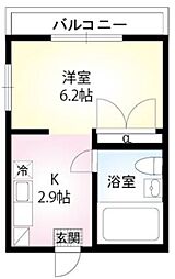 ハイムレックス学芸大学 1Kの間取図画像
