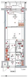ハーモニーレジデンス大森山王THEGARDEN 1DKの間取図画像