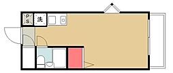 ジョイフル聖蹟桜ヶ丘 2階ワンルームの間取り