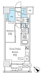 Urban Breeze 巣鴨 1LDKの間取図画像