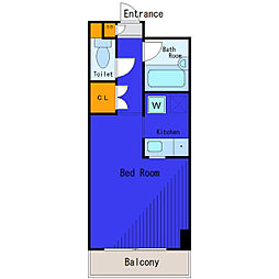 京急本線 京急蒲田駅 徒歩5分の賃貸マンション 4階1Kの間取り