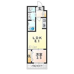 大阪市大正区泉尾1丁目アパート 1LDKの間取図画像
