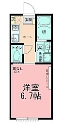 クレスタ鴨居 1Kの間取図画像