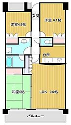 カサフロンテ 3LDKの間取図画像