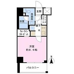 西武新宿線 下落合駅 徒歩4分の賃貸マンション 9階1Kの間取り