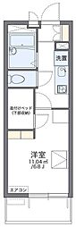 レオパレス天王台 1Kの間取図画像