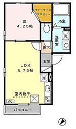ルミエール 1LDKの間取図画像