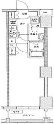 アイル川崎ステーションプラザIsle 1Kの間取図画像