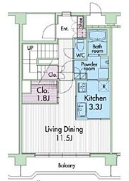 プライムアーバン武蔵野ヒルズA棟 5階3LDKの間取り