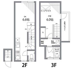 グランエッグス中野方南町 2階1DKの間取り
