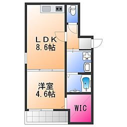 高石市取石1丁目アパート 1LDKの間取図画像