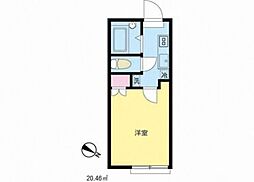 エルマーナ瑞江 1Kの間取図画像