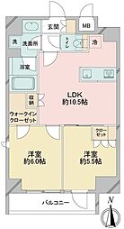 ドゥーエ日暮里 7階2LDKの間取り