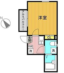 プレミール上星川 1Kの間取図画像