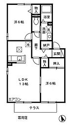 ビスタコート 2LDKの間取図画像