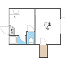 ジュネス今川 1DKの間取図画像