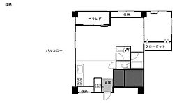 後楽園マンション 8階1LDKの間取り
