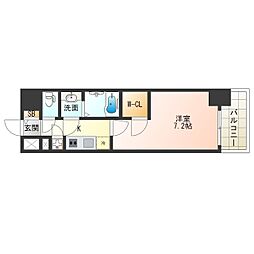 ファーストフィオーレ福島野田2 1Kの間取図画像