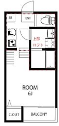 メゾン本千葉 ワンルームの間取図画像