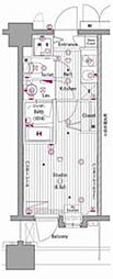 グランド・ガーラ横濱元町 1Kの間取図画像
