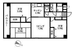間取図画像 3LDK