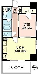 MFPRコート木場公園 10階1LDKの間取り