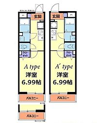 MaisonFleurissante 1Kの間取図画像