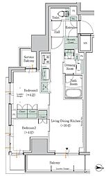 ワンルーフレジデンス中野南台 2LDKの間取図画像