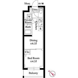 (仮称)プラチナスクエア赤羽 4階1DKの間取り