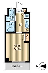 サンライズ中十条2 1Kの間取図画像