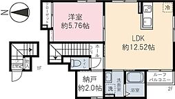 Ｐｅｅｋａｂｏｏ 2階1SLDKの間取り