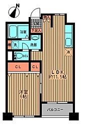 プライムアーバン勝どき 1LDKの間取図画像