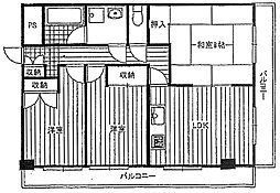 ツインヴィラ八柱II 1階3LDKの間取り