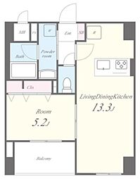 GRACE KR ASAKUSA 6階1LDKの間取り