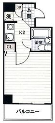 ドミール 5階1Kの間取り