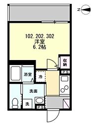 ベイルームアドバンス橋本WEST 1Kの間取図画像