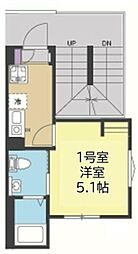 NORDUS AXIS(ノーダス アクシス) 1Kの間取図画像