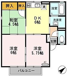 セジュール榎原 3DKの間取図画像