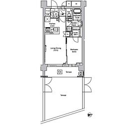 ソアラノーム荻窪天沼 1LDKの間取図画像