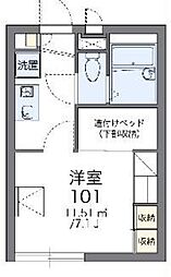 レオパレス天栄 1Kの間取図画像