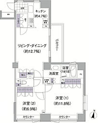 アビティ目黒 2LDKの間取図画像