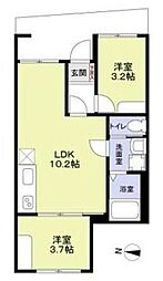 リザーブ北綾瀬 2LDKの間取図画像