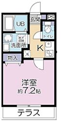 レスペデーザ目黒本町 1階1Kの間取り