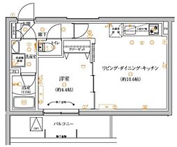 VERXEED STAIR HIGASHI JUJO EKIMAE 1LDKの間取図画像